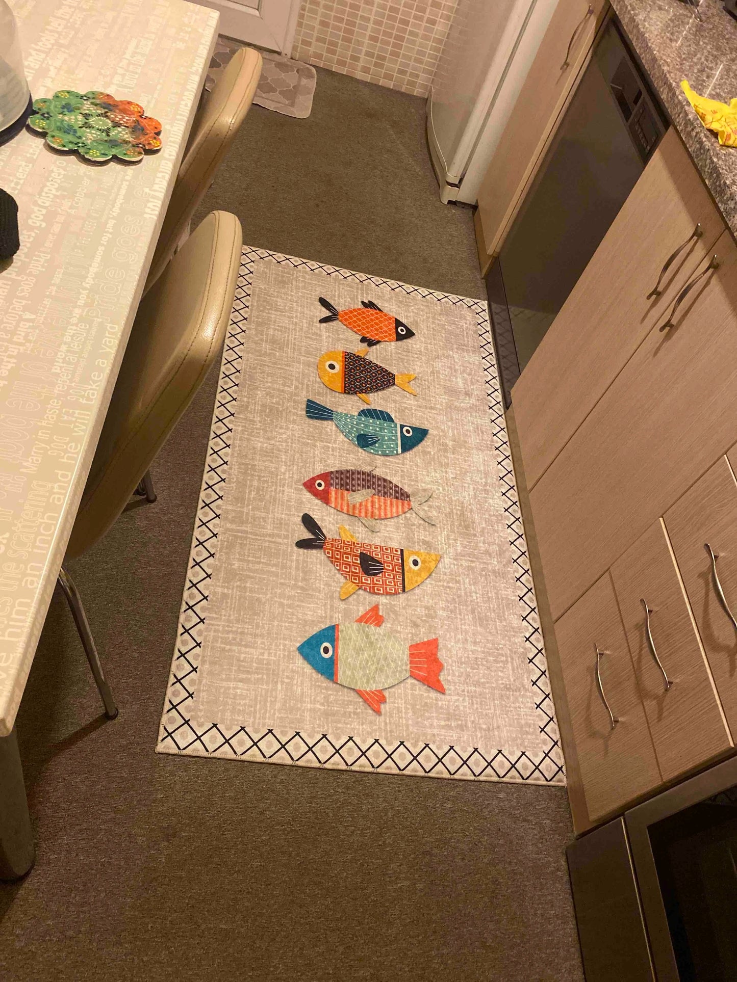 Balık Pembe Yeni Nesil Baskılı Halı & Yolluk