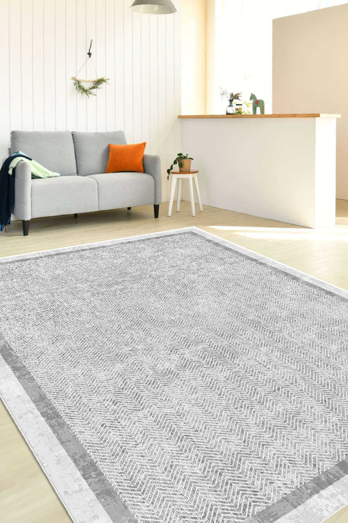 Hermes Gri Yeni Nesil Baskılı Halı & Yolluk