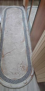 Versace Altın Varak Oval Nesil Baskılı Halı & Yolluk