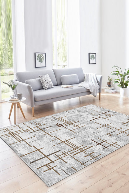 Çubuk Kahve Yeni Nesil Baskılı Halı & Yolluk