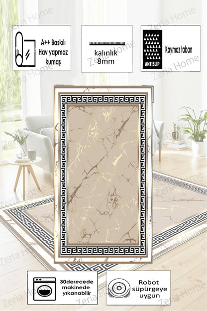 Versace Altın Varak Yeni Nesil Baskılı Halı & Yolluk