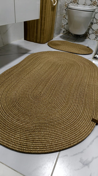 Jüt Hasır 2'Li Banyo Paspas Seti