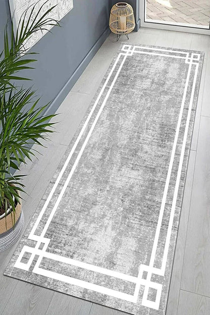 Klasik Beyaz Yeni Nesil Baskılı Halı & Yolluk