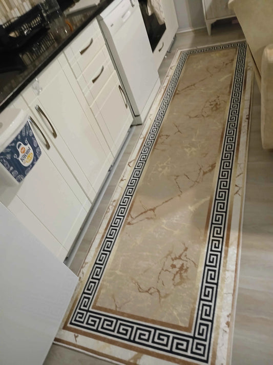 Versace Altın Varak Yeni Nesil Baskılı Halı & Yolluk