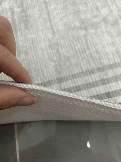 Aura gri Yeni Nesil Baskılı Halı & Yolluk