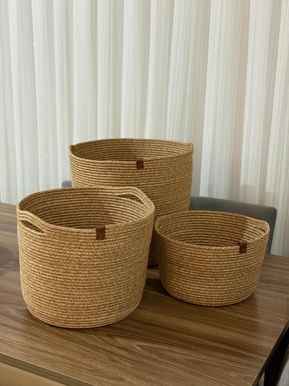 3'Lü Set Sepet Takımı Hasır