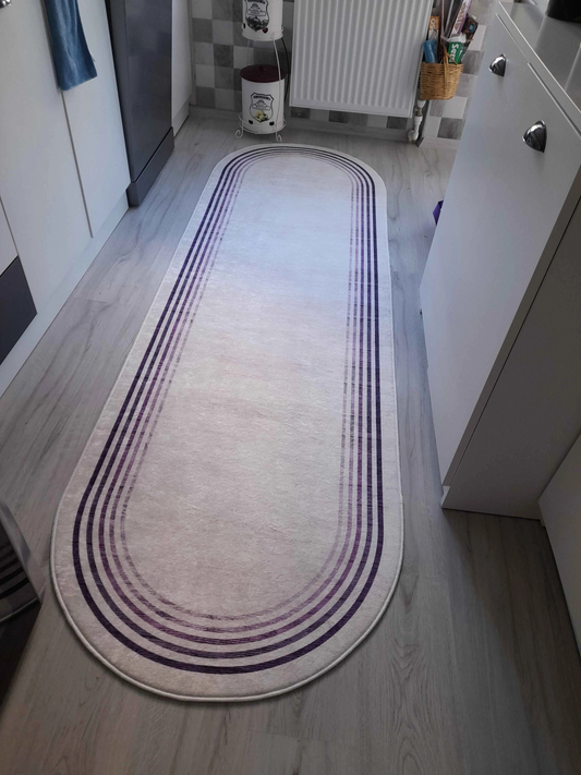 Aura pembe oval  Yeni Nesil Baskılı Halı & Yolluk