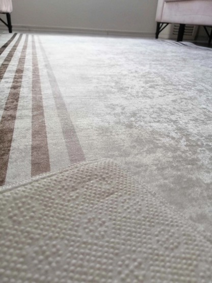 Aura krem Yeni Nesil Baskılı Halı & Yolluk