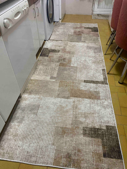 Meto Kahve Yeni Nesil Baskılı Halı & Yolluk