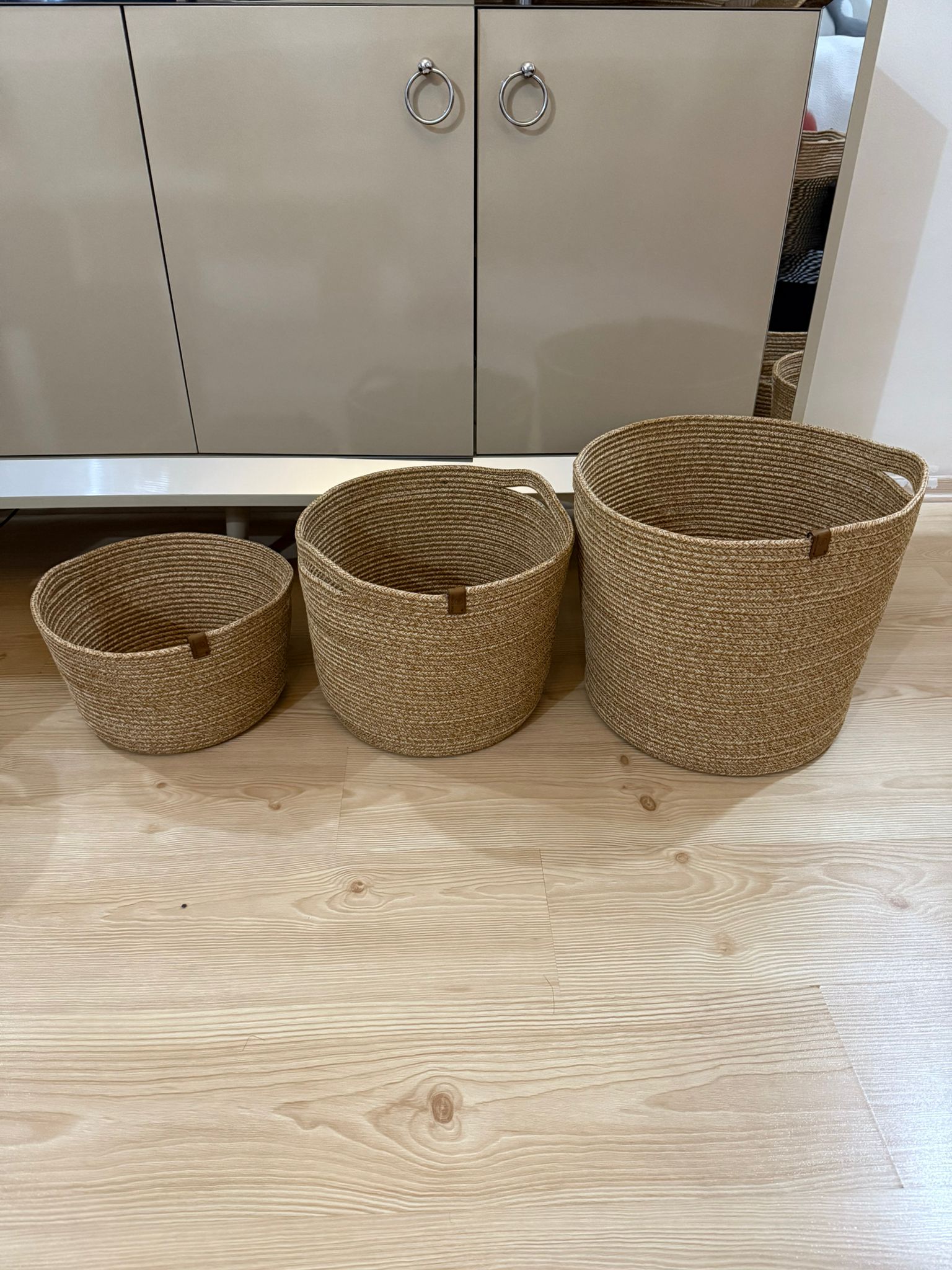 3'Lü Set Sepet Takımı Hasır