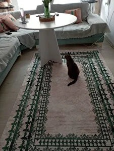 Kale Yeşil Yeni Nesil Baskılı Halı & Yolluk