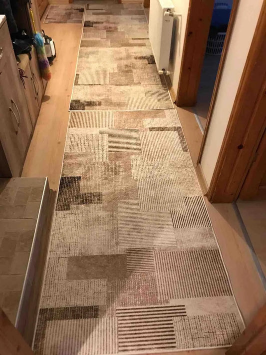 Meto Kahve Yeni Nesil Baskılı Halı & Yolluk