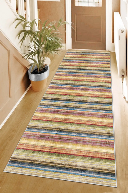 Bahar Desen Baskılı Kaymaz Taban Mutfak Halısı