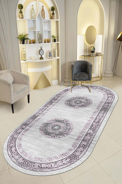 kleopatra FUŞYA oval Yeni Nesil Baskılı Halı & Yolluk