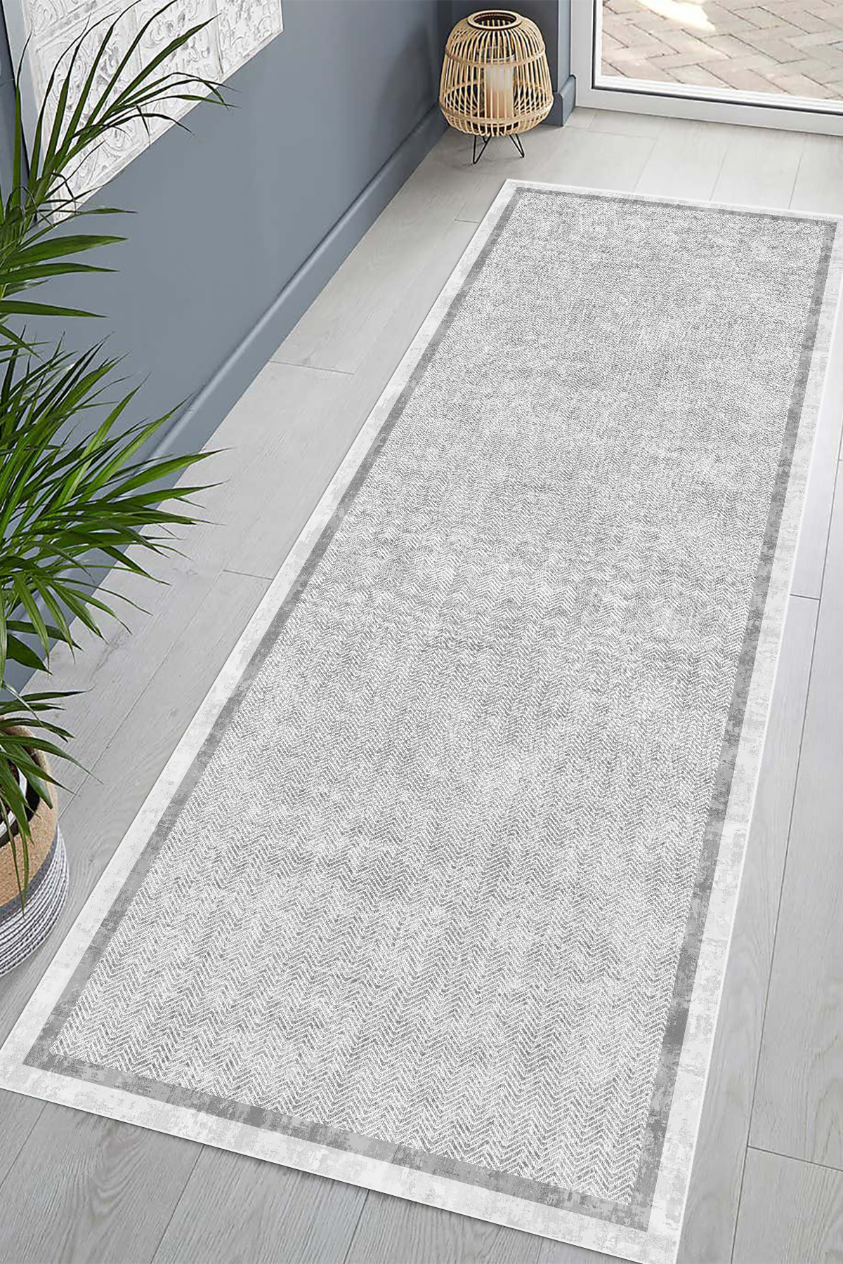 Hermes Gri  Yeni Nesil Baskılı Halı & Yolluk