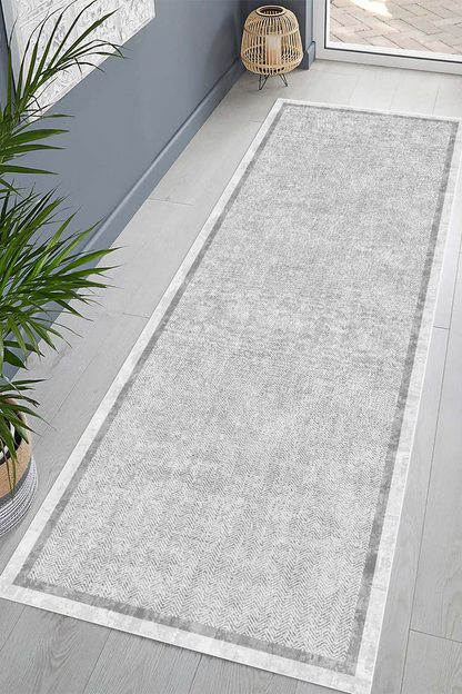 Hermes Gri  Yeni Nesil Baskılı Halı & Yolluk