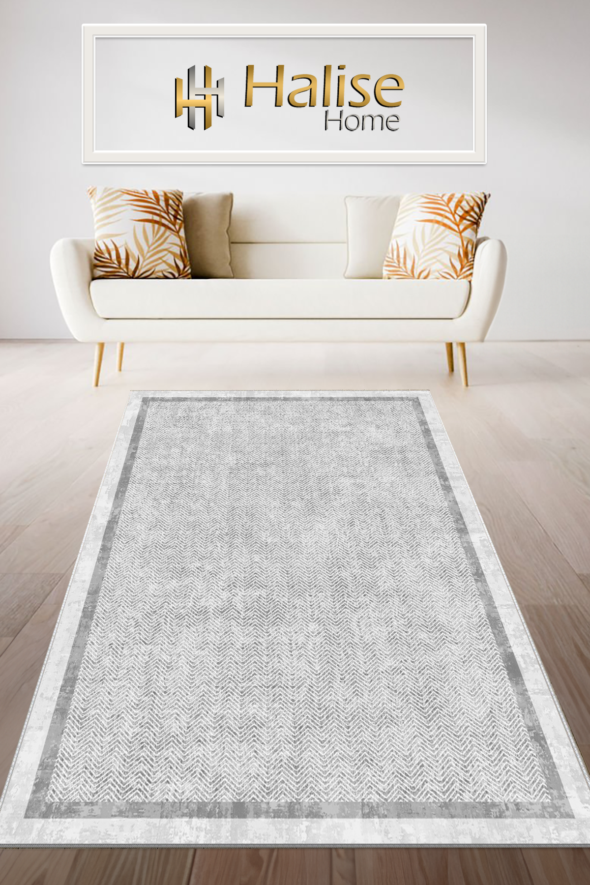 Hermes Gri  Yeni Nesil Baskılı Halı & Yolluk