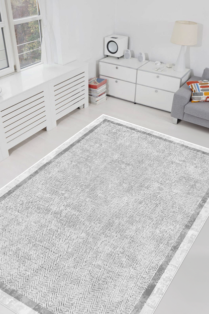 Hermes Gri  Yeni Nesil Baskılı Halı & Yolluk