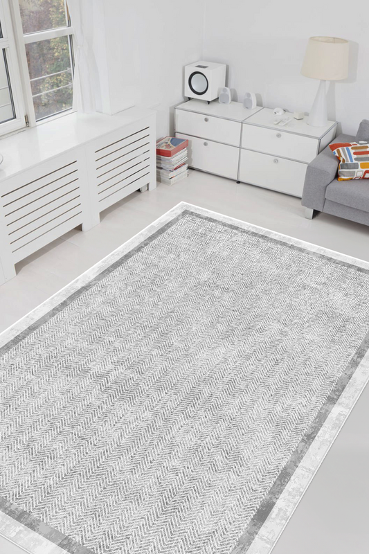 Hermes Gri  Yeni Nesil Baskılı Halı & Yolluk