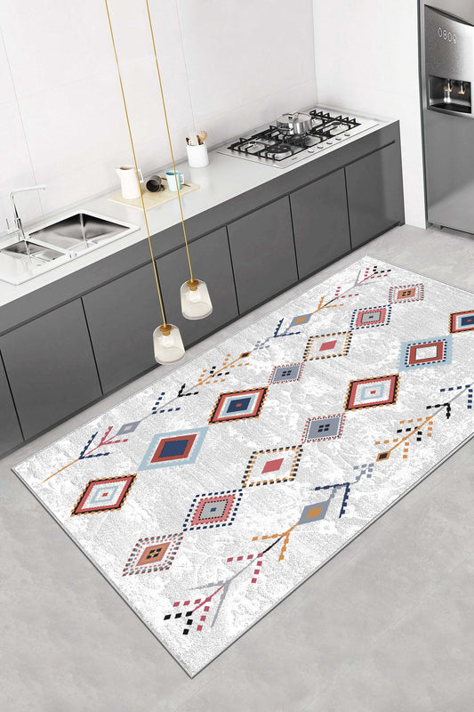 İskandinav Gri Yeni Nesil Baskılı Halı & Yolluk