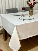 Jumbo Krem JakarLı Masa Örtüsü 160x220 cm