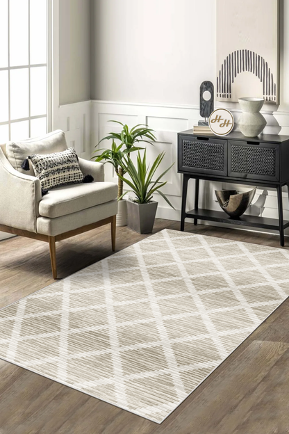 Hazal kahve Yeni Nesil Baskılı Halı & Yolluk