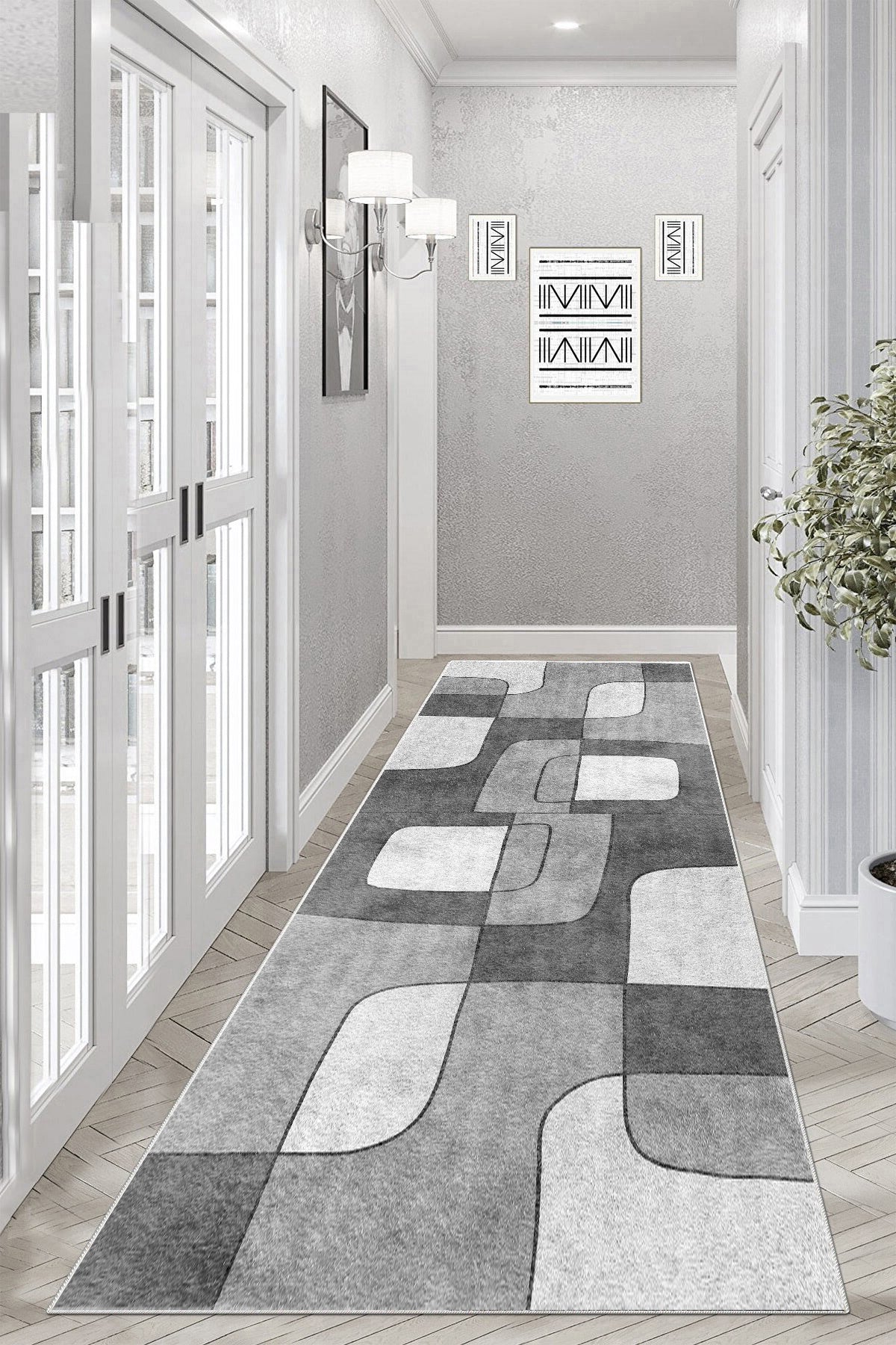 Logo Gri Yeni Nesil Baskılı Halı & Yolluk