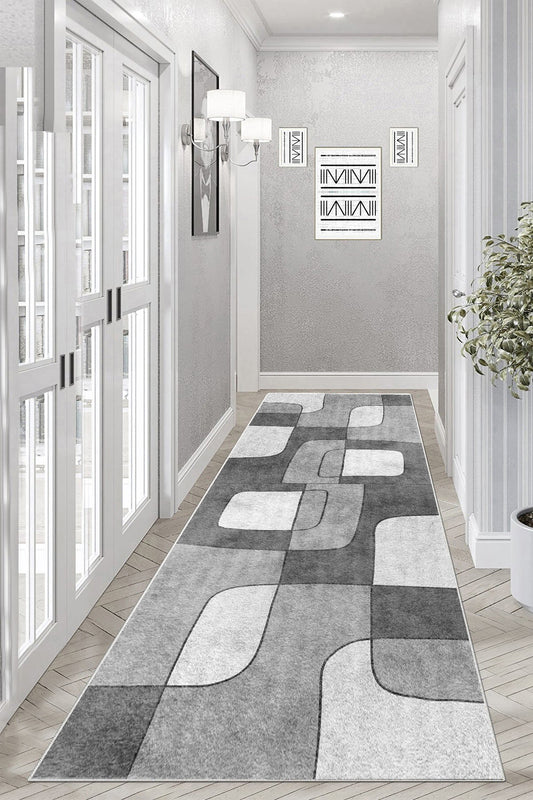 Logo Gri Yeni Nesil Baskılı Halı & Yolluk