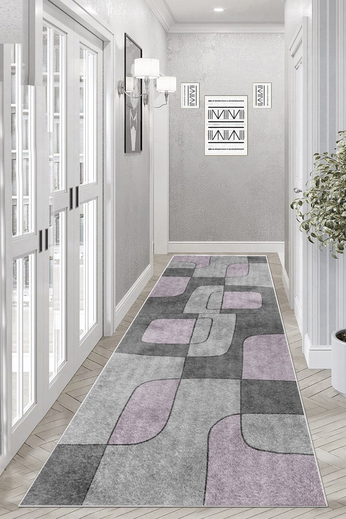 Logo Lila Yeni Nesil Baskılı Halı & Yolluk