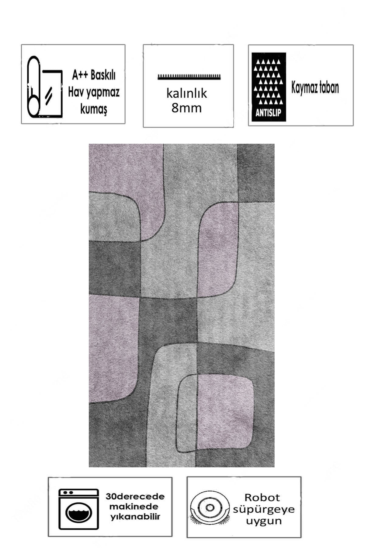 Logo Lila Yeni Nesil Baskılı Halı & Yolluk