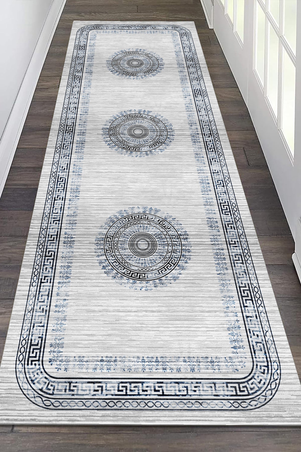 kleopatra Mavi Yeni Nesil Baskılı Halı & Yolluk