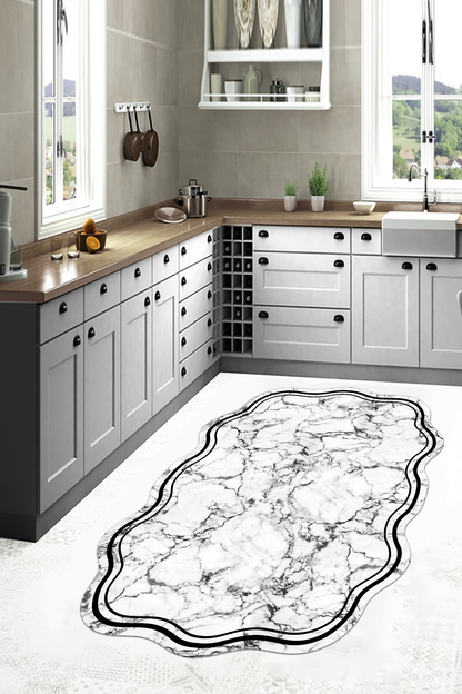 Mermeralda Beyaz Yeni Nesil Baskılı Halı & Yolluk