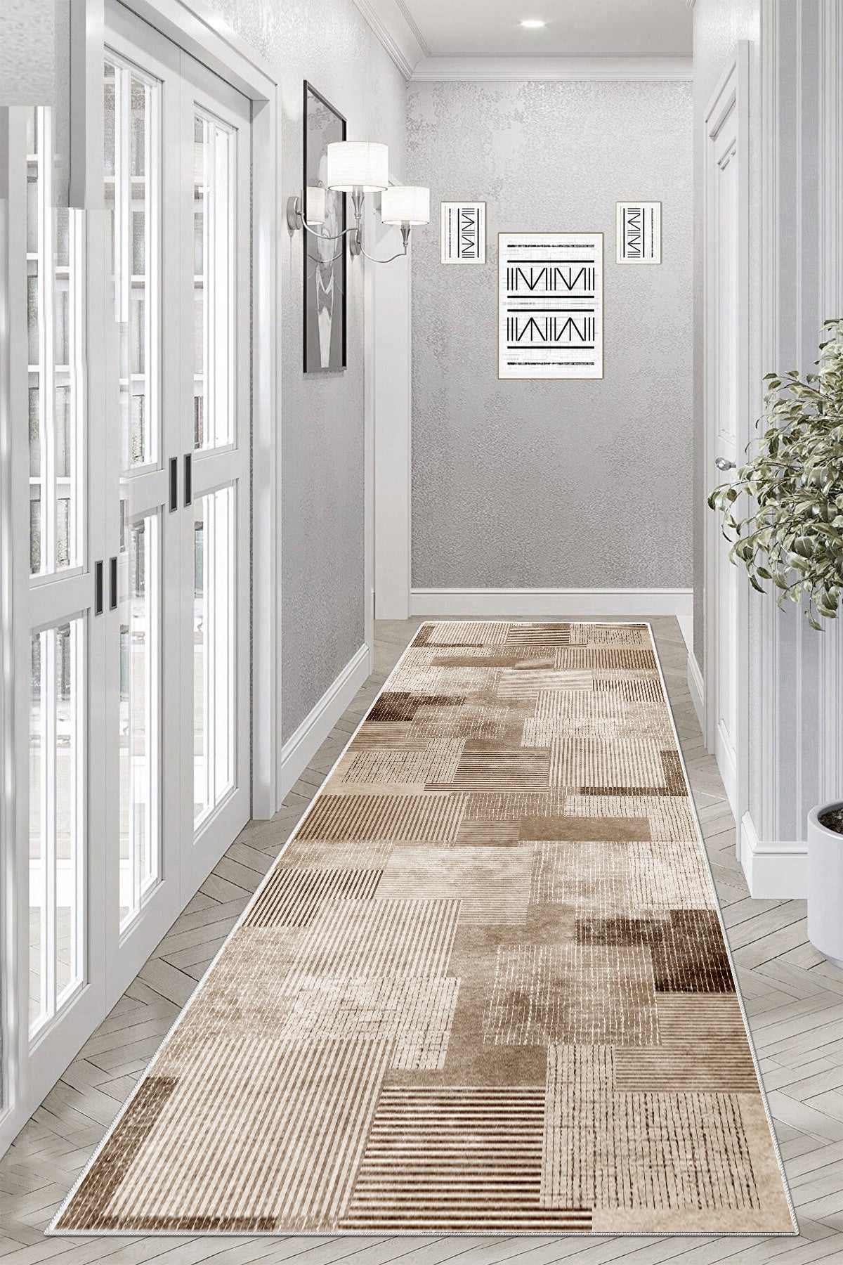 Meto Kahve Yeni Nesil Baskılı Halı & Yolluk