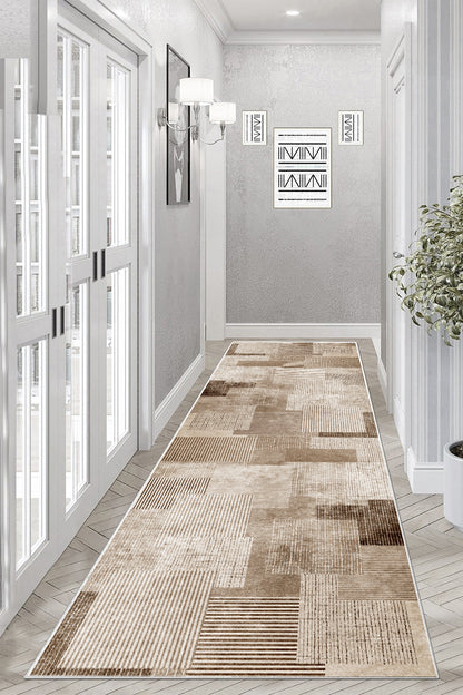 Meto Kahve Yeni Nesil Baskılı Halı & Yolluk