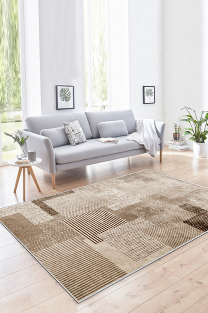 Meto Kahve Yeni Nesil Baskılı Halı & Yolluk