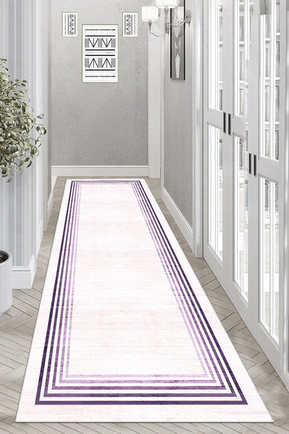 Aura pembe  Yeni Nesil Baskılı Halı & Yolluk