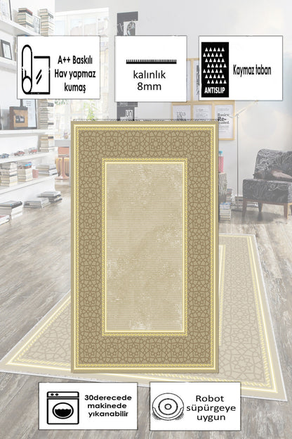 Saray Bej Yeni Nesil Baskılı Halı & Yolluk