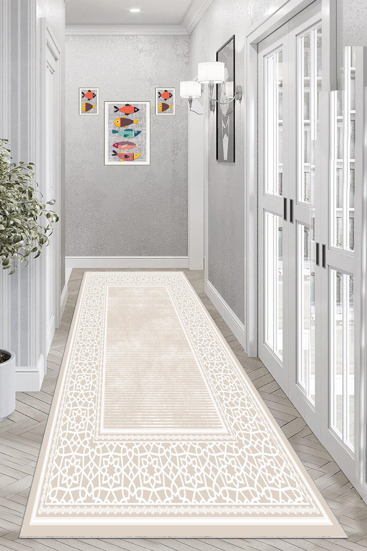 Saray Pudra Yeni Nesil Baskılı Halı & Yolluk