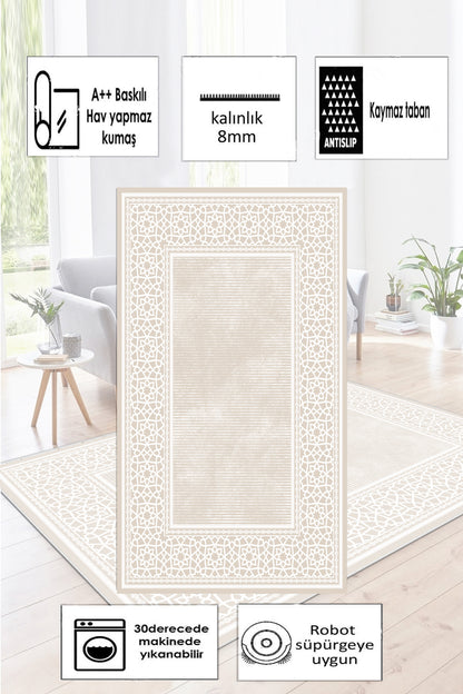 Saray Pudra Yeni Nesil Baskılı Halı & Yolluk