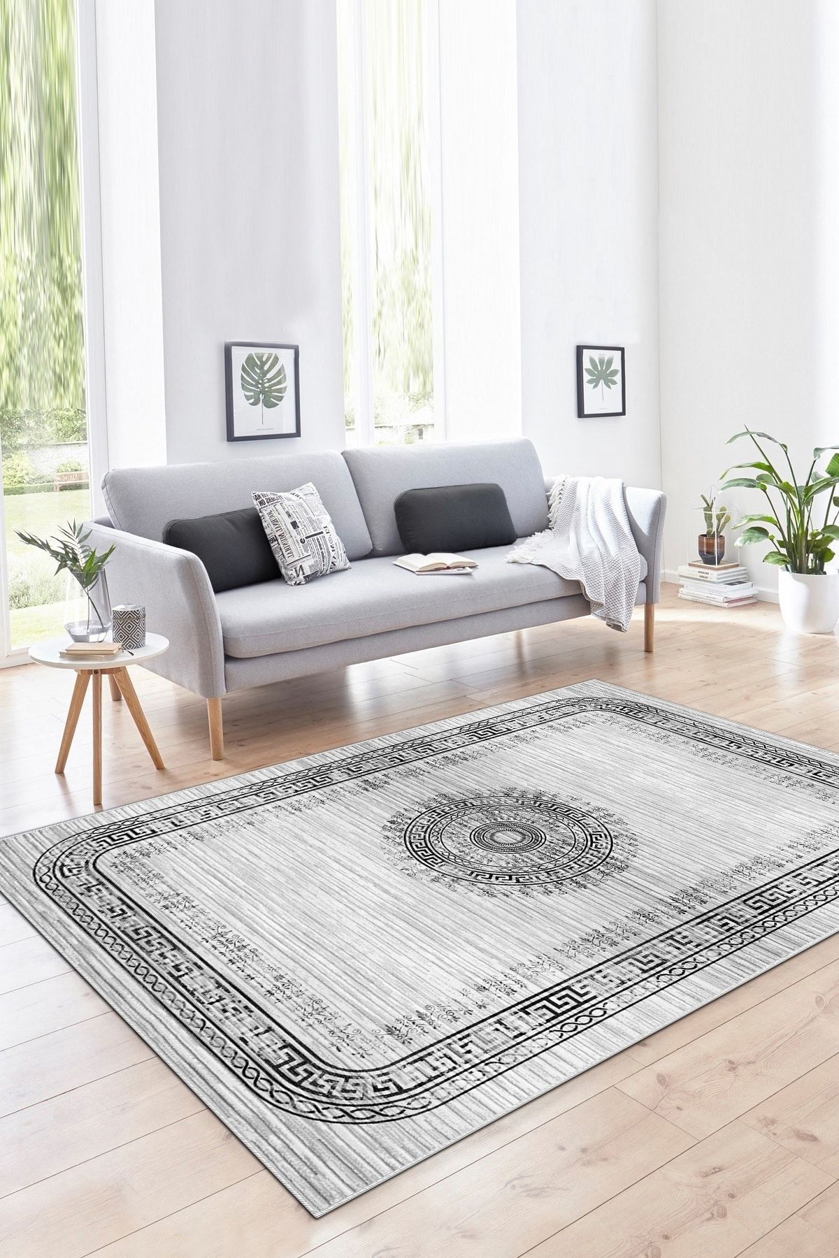 kleopatra Siyah Yeni Nesil Baskılı Halı & Yolluk