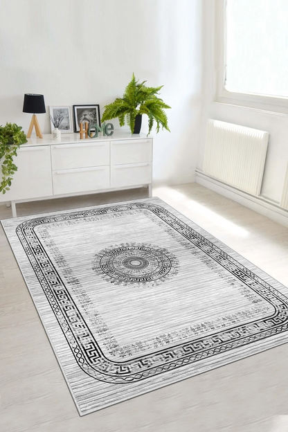 kleopatra Siyah Yeni Nesil Baskılı Halı & Yolluk