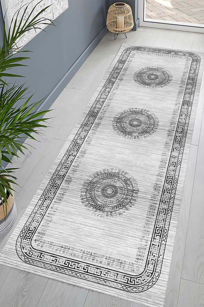 kleopatra Siyah Yeni Nesil Baskılı Halı & Yolluk