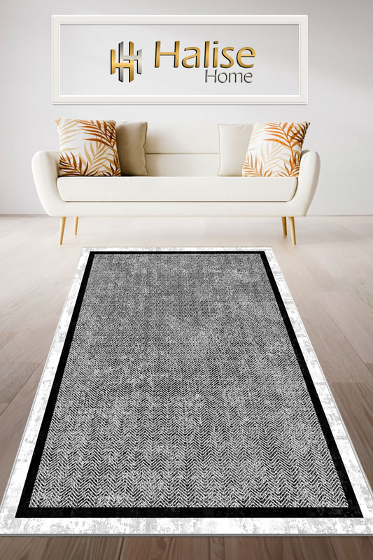 Hermes Siyah Yeni Nesil Baskılı Halı & Yolluk