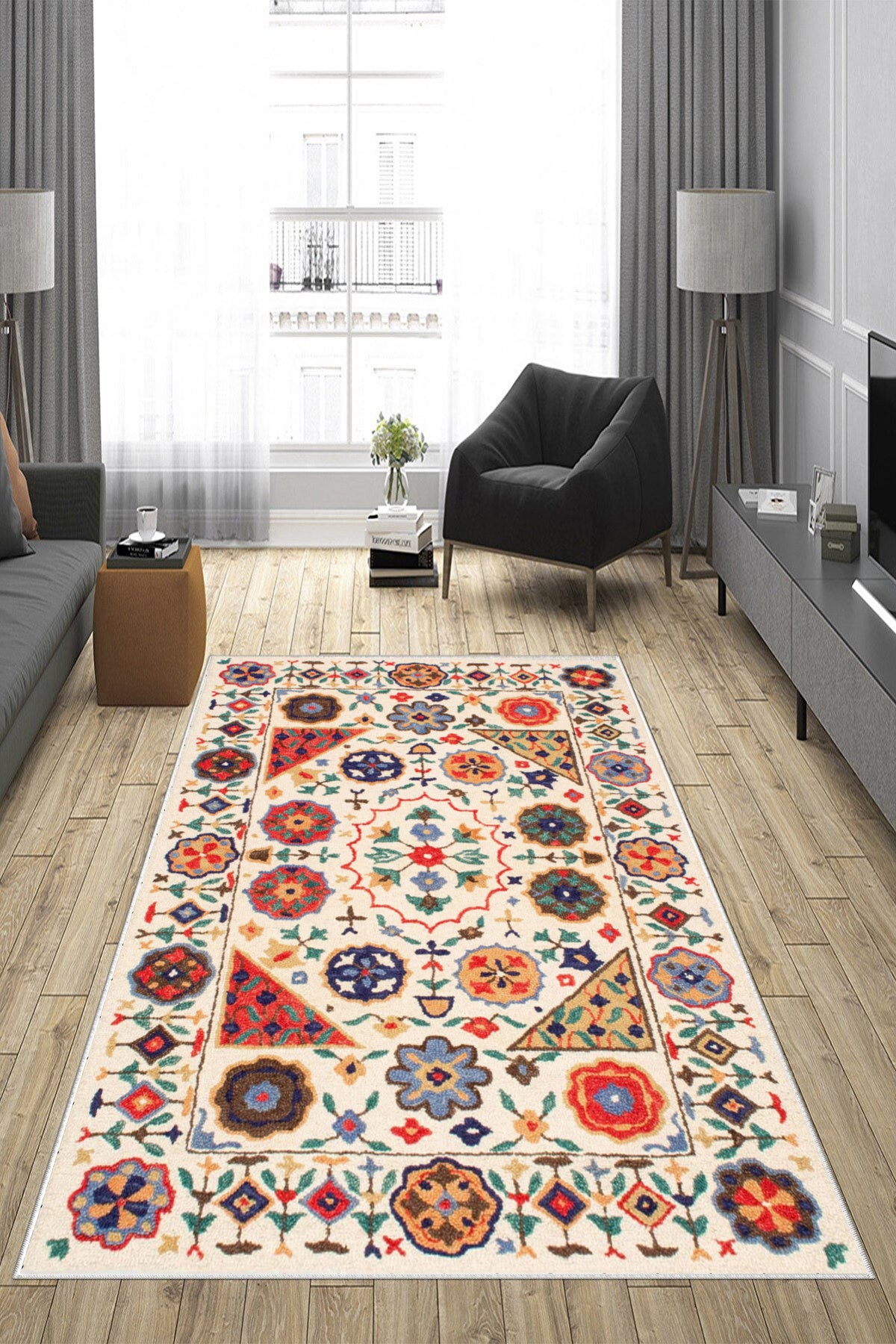 Flower Yeni Nesil Baskılı Halı & Yolluk