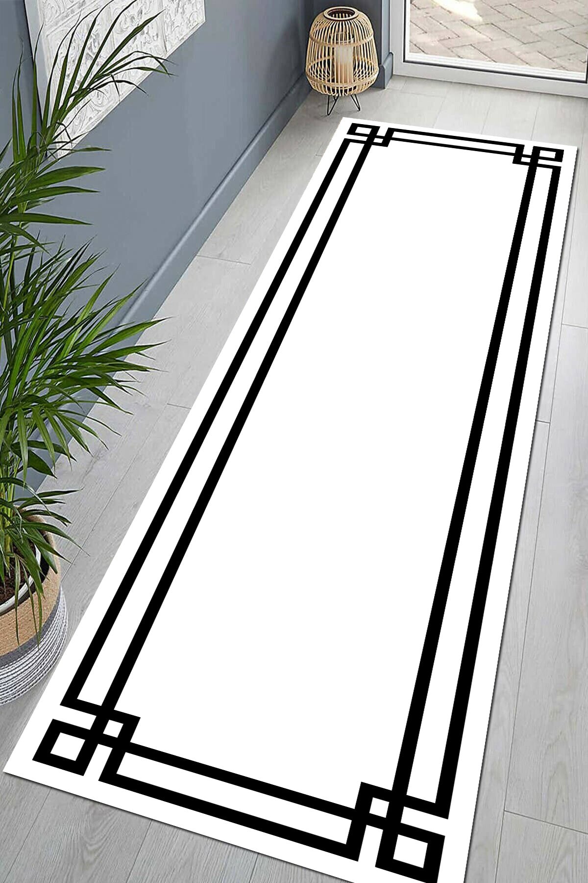 Klasik Beyaz Yeni Nesil Baskılı Halı & Yolluk