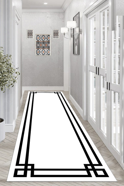 Klasik Beyaz Yeni Nesil Baskılı Halı & Yolluk