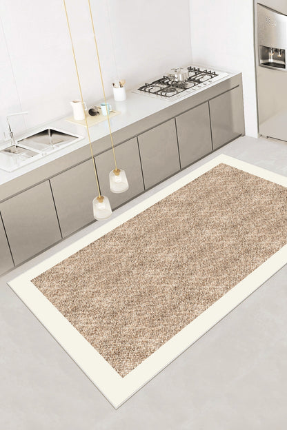 Hasır Krem Yeni Nesil Baskılı Halı & Yolluk