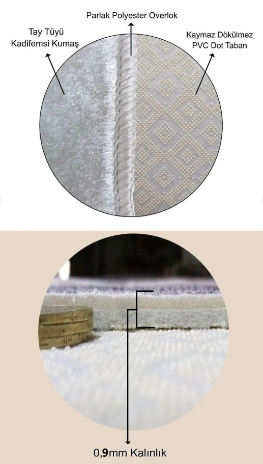 Ayak izi Banyo Paspası 40cmx60cm Mor