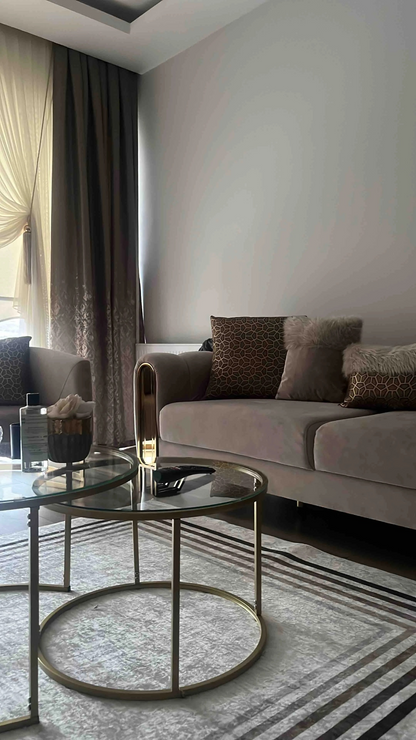 Aura krem Yeni Nesil Baskılı Halı & Yolluk