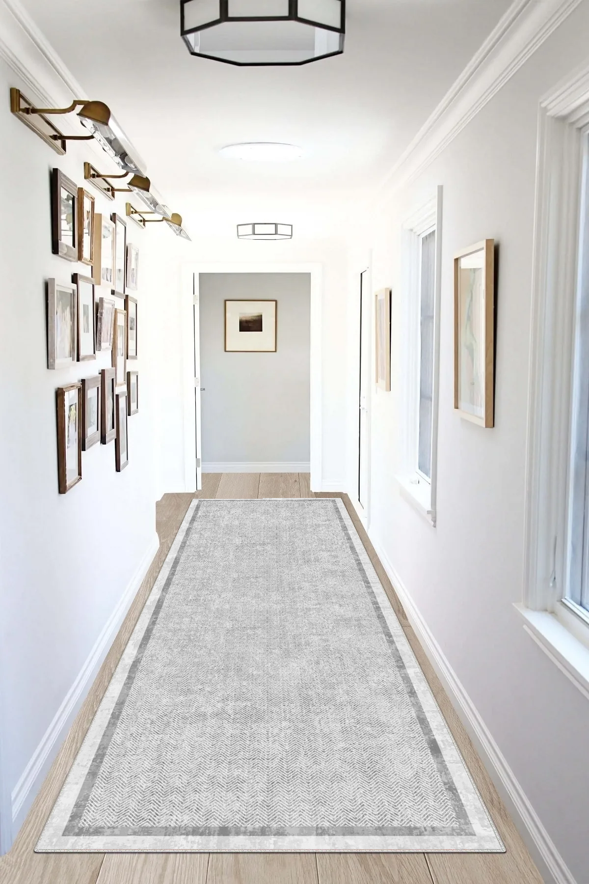 Hermes Gri  Yeni Nesil Baskılı Halı & Yolluk